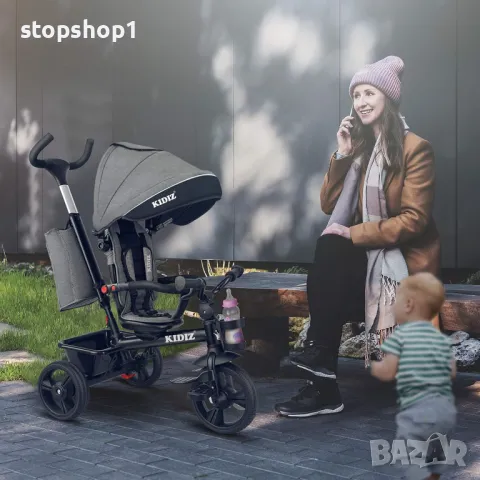 KIDIZ® Триколка 5-в-1 Детска триколка със система за кормилна щанга Бар от 1 година напред и назад R, снимка 3 - Детски велосипеди, триколки и коли - 50070544