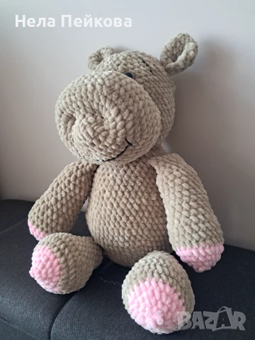 Хипопотам плюшена играчка, снимка 2 - Плюшени играчки - 51121320