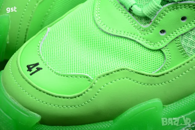 BALENCIAGA Triple S Ultra Green 💚 Баленсиага Маратонки Унисекс Редки , снимка 8 - Маратонки - 49946315