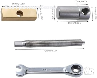 Нови Дърводелски регулируеми клипове за маса 2 броя Ø20 мм стомана месинг, снимка 2 - Други стоки за дома - 51628190