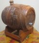 старо дървено буре бъкел със стойка - буренце бъчва бъчвичка, снимка 3