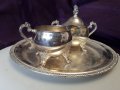 Сервиз за Захар и Мляко 100% Посребрен Антика , снимка 5