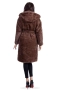 Зимно дамско дълго палто 4253 кафяв/сив/черен, снимка 17