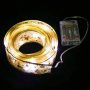 5 Метра коледни LED златисти панделки за коледна украса на елха/подаръци бяла/топла светлина, снимка 7