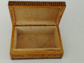 Стара дървена пирографирана кутия от Соца 13/9/4.5 см, снимка 2