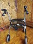 Сгъваема проходилка ролатор за възрастни, оперирани, трудно подвижни хора. Удобна седалка за сядане , снимка 6