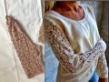 Нови Ръкави плетени на една кука за блуза, рокля , снимка 5