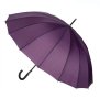 Чадър бастун за дъжд Автоматичен лилав 93 см, снимка 3