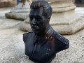 Бронзов бюст,статуетка,преспапие на Й.В.Сталин, снимка 2