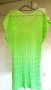 Ефектна памучна плажна рокля- туника цвят лайм  CROCHET , снимка 7