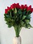 Изкуствени цветя-рози червени плюш, снимка 9