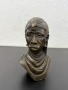 Бронзиран бюст на масайски войн. №8031, снимка 6