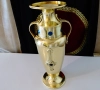 Царски бронзов свещник,ваза,рубин,сапфир,35 см.,780 гр. , снимка 4