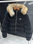 Prada Дамско Черно Зимно Яке С Естествен Косъм На Качулката Код A841, снимка 1