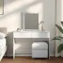vidaXL Тоалетка с LED, бяла, 100x40x130 см, снимка 2