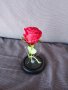 Изкуствена роза с дървена основа LED осветление. 3 ААА, снимка 6
