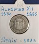 Монета Испания - 1 Песета 1883 г. Крал Алфонсо XII - Сребро, снимка 1 - Нумизматика и бонистика - 31664805