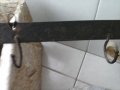   стара антична закачалка за дрехи от ковано желязо , снимка 3