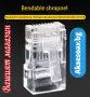 Комплект от 20 броя RJ45 CAT6/CAT5e конектори позлатени 8P8C модулни щекери UTP FTP Ethernet мрежи, снимка 14