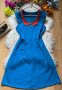 Синя рокля с якичка, снимка 1 - Рокли - 42450623