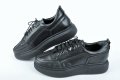 НОВО! Дамски обувки от естествена кожа - Черни, снимка 1 - Дамски ежедневни обувки - 42810904