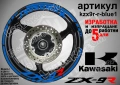 Kawasaki ZX-9R кантове и надписи за джанти, снимка 3