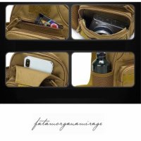 мъжка чанта тактическа за гърди+джоб за вода+USB зареждане военна, снимка 8 - Чанти - 42102008