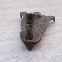 Стар Ретро Месингов Египетски Пепелник, снимка 3 - Колекции - 39538859