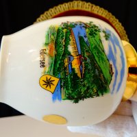 Немска порцеланова ваза,злато. , снимка 4 - Вази - 37120892