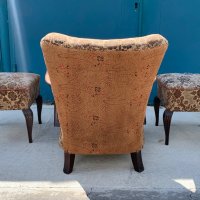 Бароково кресло с табуретки, снимка 3 - Дивани и мека мебел - 37529543