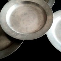 Викториански метални чинии -Zinn, снимка 6 - Антикварни и старинни предмети - 37303835