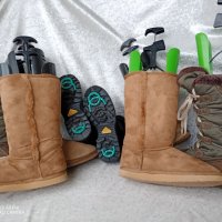 UGG® реплика, КАТО НОВИ Ботуши,топли дамски бежави боти, апрески, N- 36 - 37, снимка 4 - Дамски ботуши - 39306554