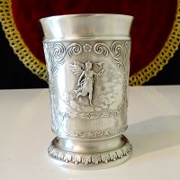 Чаша от калай Козирог. , снимка 3 - Антикварни и старинни предмети - 37783622