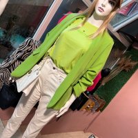 НОВО 🐍 зелено сако с набран ръкав, снимка 2 - Сака - 40245447