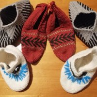 Плетени чорапи, терлички и хватки, снимка 2 - Пантофи - 40394021