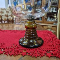 Много красива голяма антикварна немска кристална чаша , снимка 2 - Антикварни и старинни предмети - 42919043
