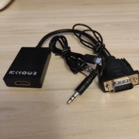 Активен преходник VGA към устройства с HDMI и аудио., снимка 1 - Кабели и адаптери - 25902332