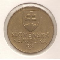 Slovakia-10 Korun-1993-KM# 11-Намалена цена от 1,50 лв. на 1,00 лв., снимка 2 - Нумизматика и бонистика - 17671678
