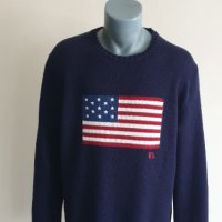 POLO Ralph Lauren Made in USA Cotton Knit Мens Size M/LОРИГИНАЛ! Мъжка Блуза Пуловер!, снимка 7 - Пуловери - 42640363