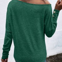 Дамска блуза в зелено с дълъг ръкав, снимка 2 - Блузи с дълъг ръкав и пуловери - 42715220