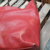 ПРОМО! Естествена кожа чанта, голяма червена, тип ТОРБА, снимка 9 - Чанти - 31573722