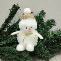 4247 Коледна фигурка Пухен Снежко, 12 см, снимка 2 - Декорация за дома - 42852454
