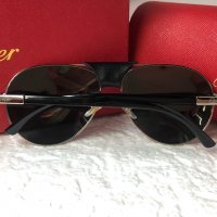 Cartier 2022 мъжки слънчеви очила с кожа, снимка 8 - Слънчеви и диоптрични очила - 37370352