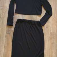 Черен Сет пола и блуза с дълъг ръкав размер С , снимка 2 - Комплекти - 42849846