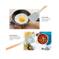 Комплект аксесоари за готвене Силиконови с дървени дръжки, снимка 17 - Прибори за хранене, готвене и сервиране - 39982609