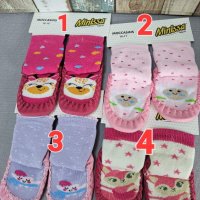 Чорапи с кожена подметка, снимка 5 - Детски пантофи - 42876049