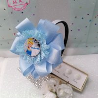 Много красив аксесоар за коса Пепеляшка в нежно синьо! , снимка 3 - Шноли, диадеми, ленти - 31577995