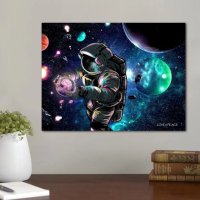 Космически плакат, постер космонавт, снимка 1 - Картини - 44255260