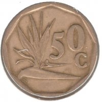 South Africa-50 Cents-1994-KM# 137-SUID AFRIKA-SOUTH AFRICA, снимка 1 - Нумизматика и бонистика - 38493078