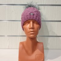 Нова зимна розова дамска шапка СилвърСтар с подплата плюш, снимка 5 - Шапки - 35510023